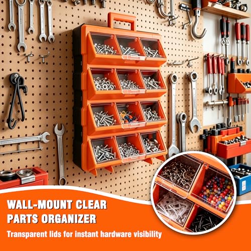 Tool Box Organizer,12-Compartment Portable Small Parts Organizer - size: 12-Compartment Tool Box Organizer