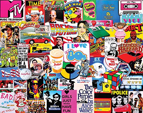 White Mountain 1000 Piece Jigsaw Puzzle 80's Unique, I Love The 1980's - style: Retro