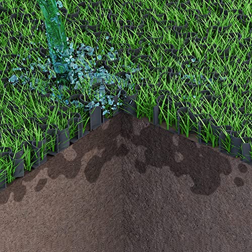 Standartpark Vodaland Permeable Pavers - EasyPave Grass & Gravel Driveway Grid - Load Class A-D, 100% Recycled Plastic Pavers, 2" Depth, 315 Sq Ft/ 126 Units, Black - size: 315 SQ FT