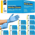 Inspire Black Nitrile Disposable Gloves | 4.5 Nitrile Disposable Safety Medical Cooking Cleaning Gloves - size: XX-Large, style: Blue - Case of 1000