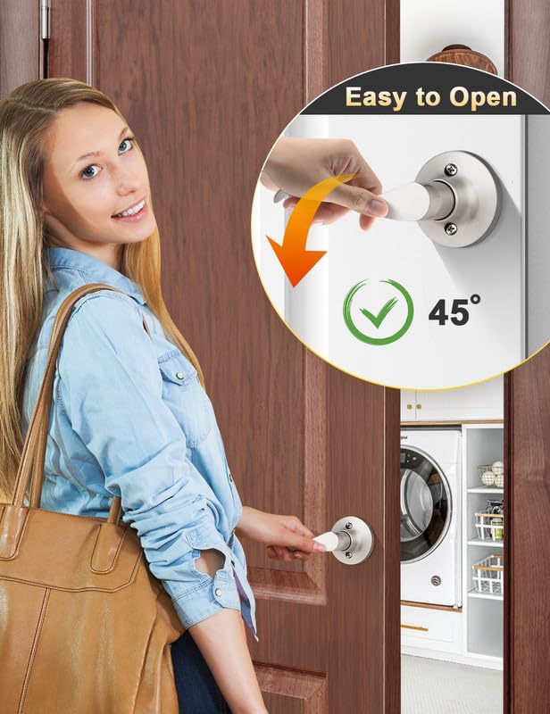 Mengico 4 Pack Satin Nickel Dummy Door Lever, Single Left Side Door Handle for Closets, Non-Turning Pull Only Lever Set, Wave Style Interior Door Knob - size: Left-Handed Dummy Lever