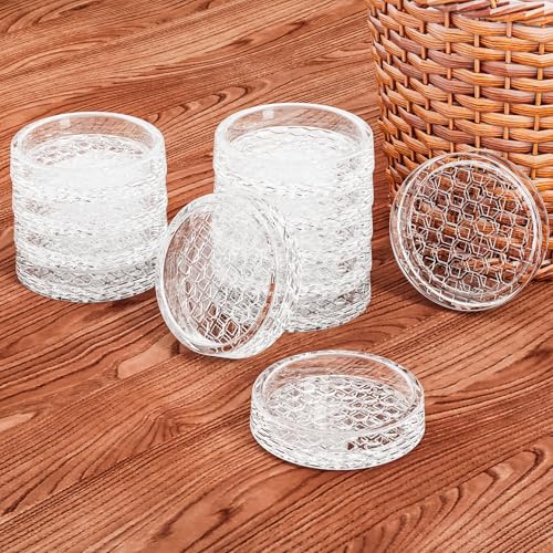 1.6"x1.6" Round Rubber Furniture Caster Cups, 12 PCS Chair Coasters for Carpet - Clear Non Slip Furniture Pads with Grip, Carpet Protector for Furniture Legs - Protect Any Flooring - size: 1.6" 12pcs Clear