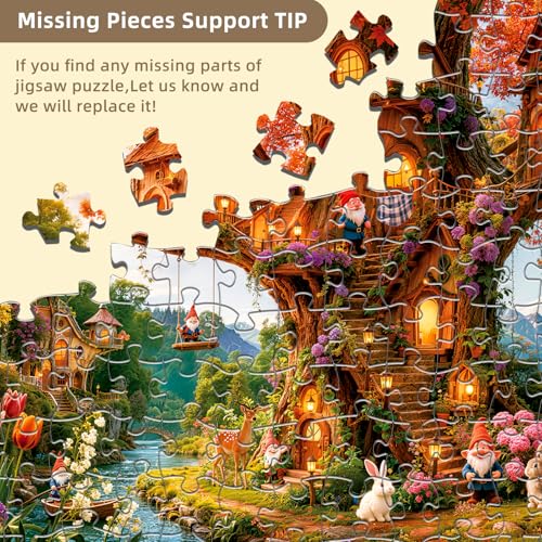Magic Fairy Forest Treehouse Puzzles for Adults 1000 Pieces - color: Elf Treehouse Village