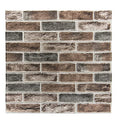 Art3d 10-Pack Durable Faux Brick Peel and Stick 3D Wall Panels, Gray Brown - color: Gray/Brown, size: 10pcs-27x27inch