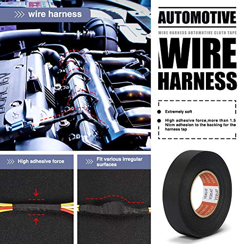 VERSAF Wire Harness Automotive Cloth Tape, 3/4" x 82 FT Extra Long Roll
