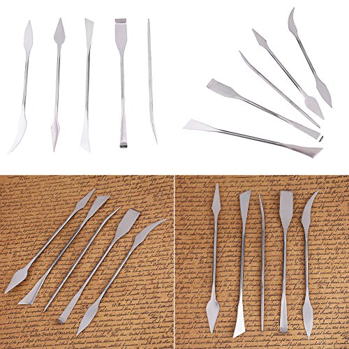 HEEPDD Stainless Steel Clay Sculpting Tools, 5 Piece Double Ended Set