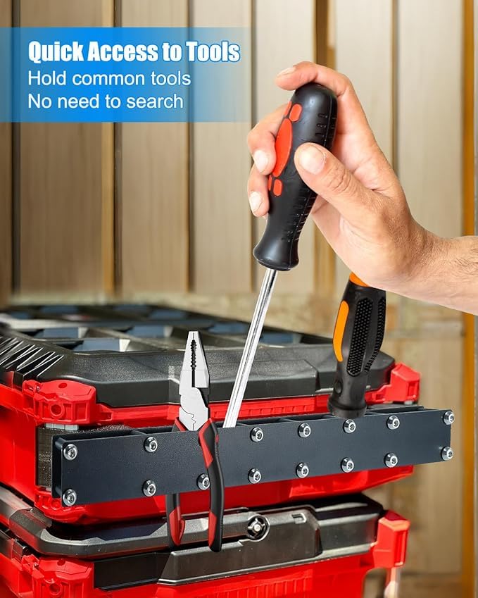 Black Power Drill Holder Fit for Milwaukee Packout Toolbox