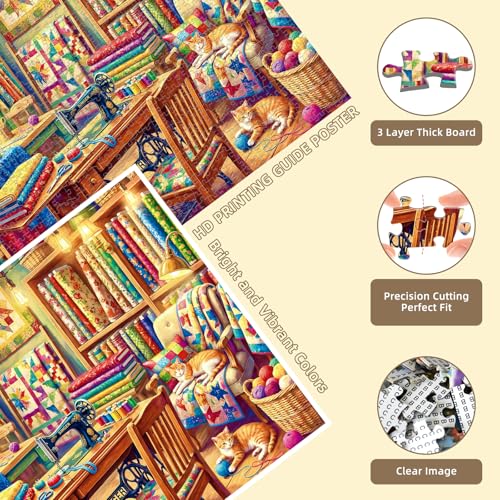 Quilt Sewing Puzzles for Adults 1000 Pieces - color: Quilt Haven