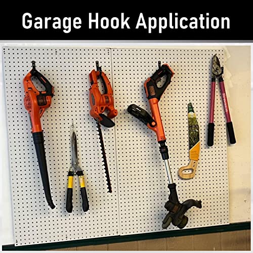 Heavy Duty Garage Storage Hooks, 3.4Inch J Utility Garage Wall Hooks for Hanging, 8 Pack Wall Mounted Hanging Hooks - size: 5.6 Inch x 3.4 Inch