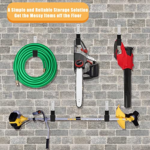 Heavy Duty Garage Utility Hooks, Wall Mount Ladder Hangers, 2S 2M - size: 2 Small & 2 Medium