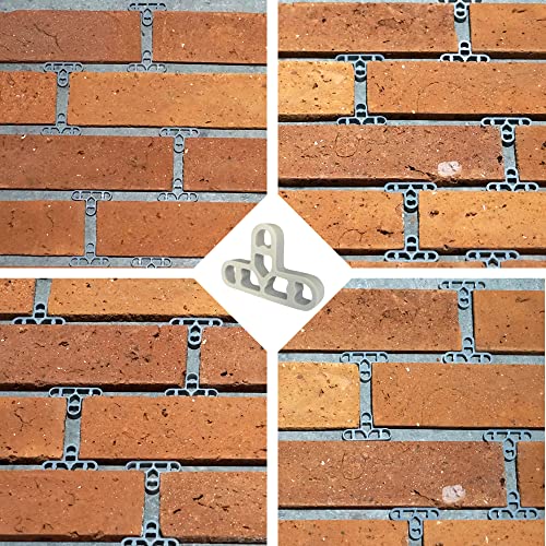 JINYO Thin Brick Veneer Spacer - 3/8 in Concrete Grey, 100PCS Americana Classic Red Brick, Old Mill Wall Panels