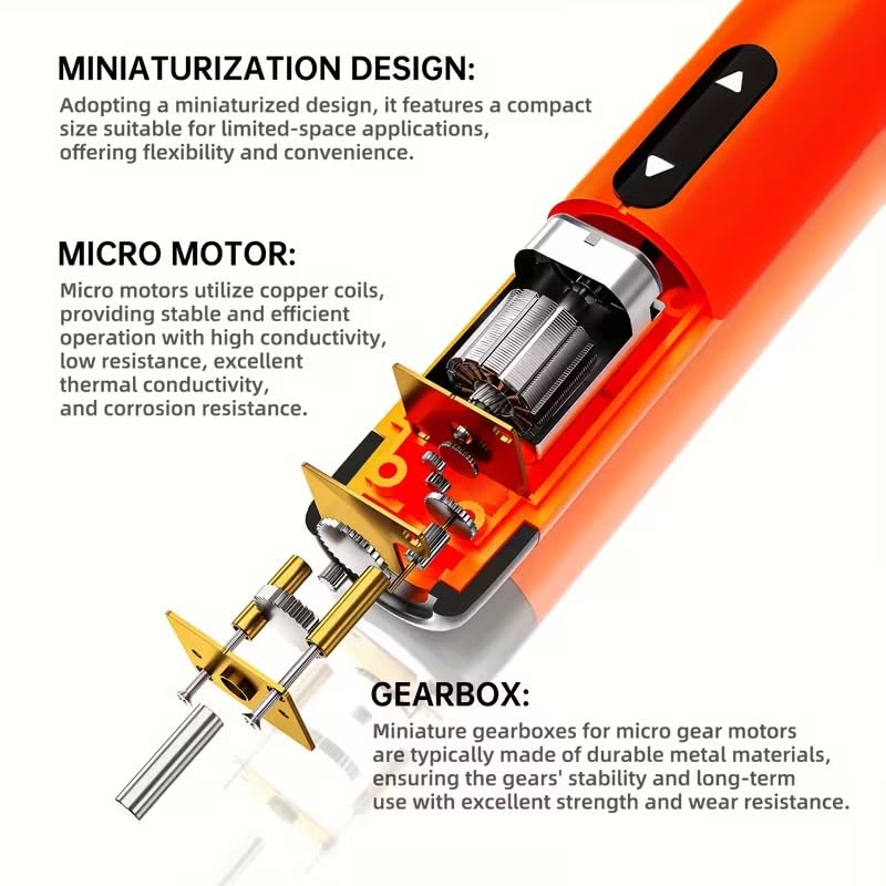 Small Precision Electric Screwdriver, 46-in-1 Mini Rechargeable Cordless Electric Screwdriver, Precise Power Tool Drill High Torque for Computer or Household Repair Tool Set