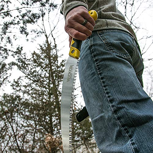 Wicked Tree Gear WTG-021 Wicked Tough Beast Large Curved Blade Hand Saw with Sheath, Silver