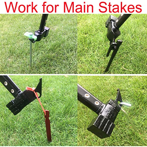 Heavy Duty Tent Stake Peg Hammer & Puller 2 in 1 Tool, Portable Camping Mallet with Non-Slip Rubber Handle, Steel Tent Stakes Remover for Outdoor Camping Hiking Backpacking