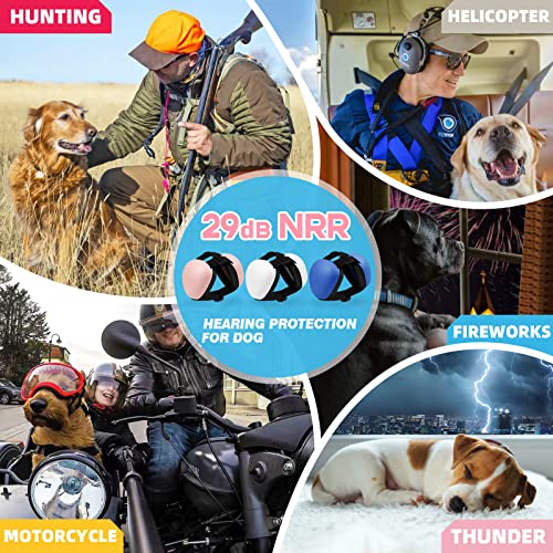 derYEP Dog Earmuffs for Hearing Protection 29dB NRR Ear Muffs Noise Protection (Small, Pink) - color: Pink, size: Small
