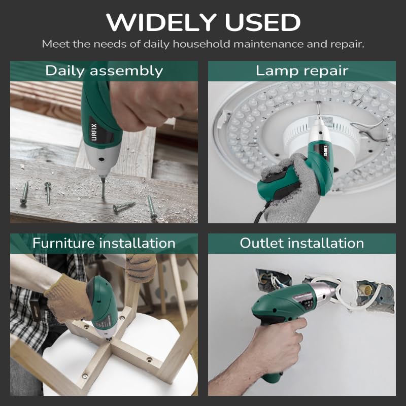 20-Piece Green 3.6V Electric Household Hardware Tool Set - Compact USB Rechargeable Low-Power Screwdriver, Pliers, Claw Hammer, Screwdriver Bits