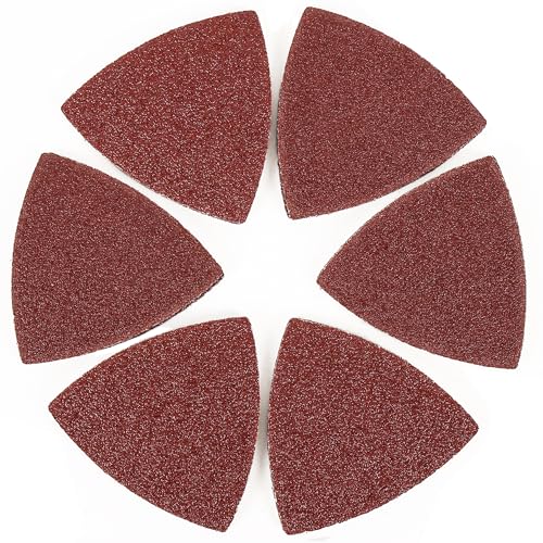 100pcs Triangle Sanding Pads Hook and Loop Sandpaper - style: 100pcs: 20pcs 40/60/80grit+15pcs120/180grit+10pcs 240grit
