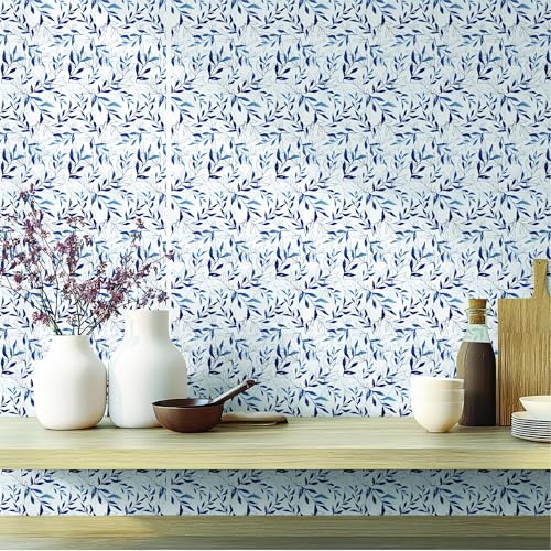Main Street Peel and Stick Wallpaper Sheets, You Do Blue, 12-Pack - style: You do Blue