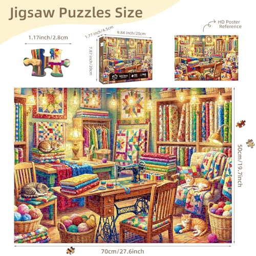 Quilt Sewing Puzzles for Adults 1000 Pieces - color: Quilt Haven