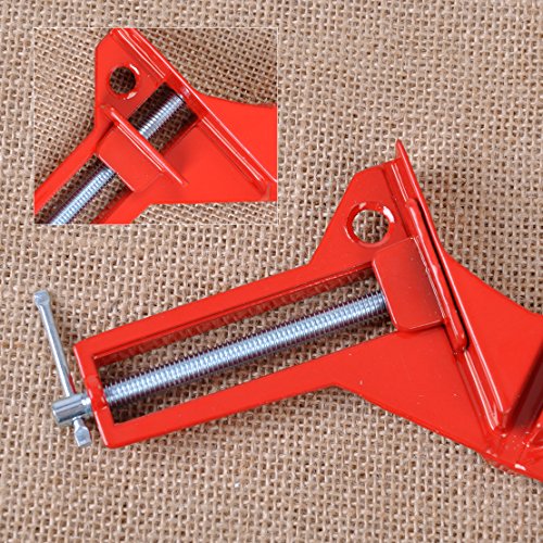 4 pcs 90 Degree Right Angle Miter Corner Clamp 3" capacity Picture Frame Holder Woodwork