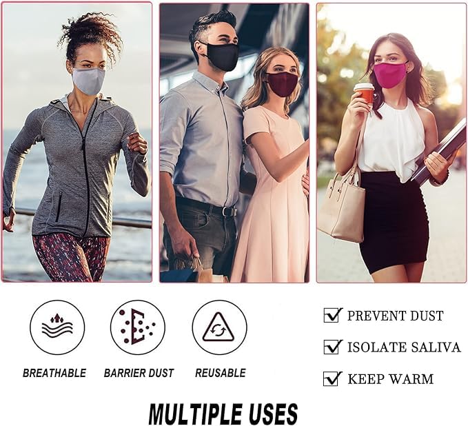 Washable Reusable Cloth Face Masks for Women Men 10 Pack - color: 10 Colors