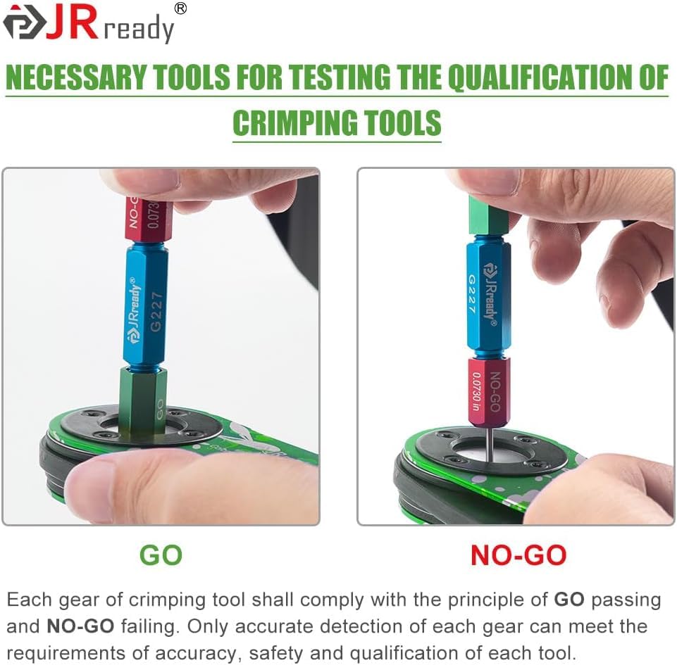 JRready M22520 1 01 Closed Barrel Crimping Tool KIT NEW-AS1G Adjustable Crimper crimp HAN series Heavy Duty Connectors Contacts MIL series connector 12# 16# 20# Solid Contacts 12-26awg Wire Harness