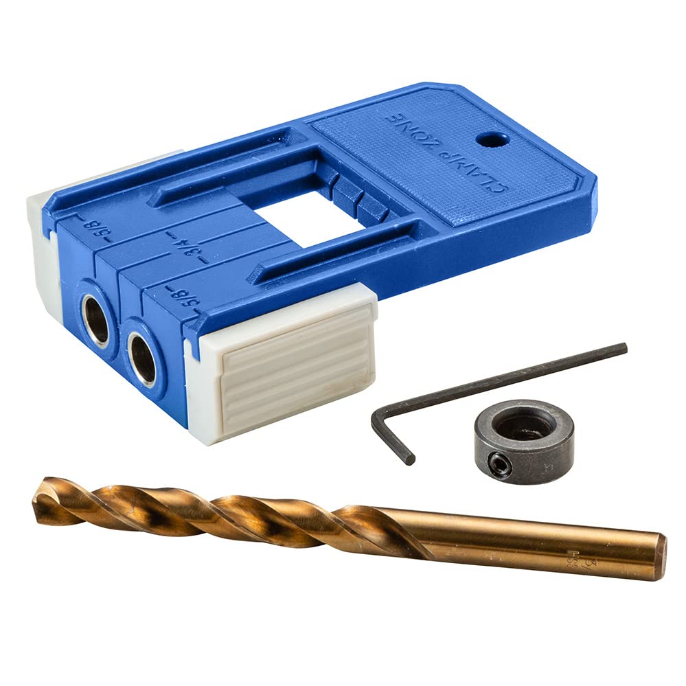 Rockler 3/8" Doweling Jig Kit with Drill Bit & Stop Collar, Steel Bushings