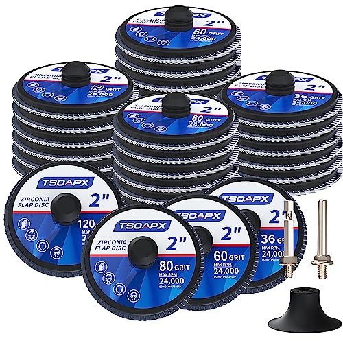 29 Pcs 2" Zirconia Flap Discs, Die Grinder Assorted - style: 29PCS Flap Discs