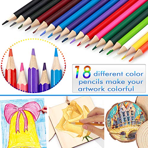 137PCS Wood burning Kit, DIY Creative Tool Set Soldering Woodburning Kit - color: Gray, size: 137Pcs