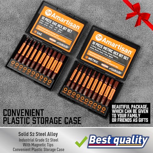 Amartisan 20-Piece Allen Wrench Drill Bit Set - style: 20-Piece Hex Bit Set