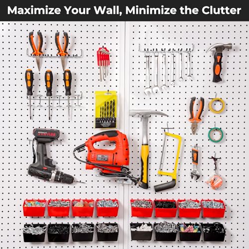 INCLY 312PCS Peg Board Organizer Accessories Kit for Organizing Tools - size: 312 PCS