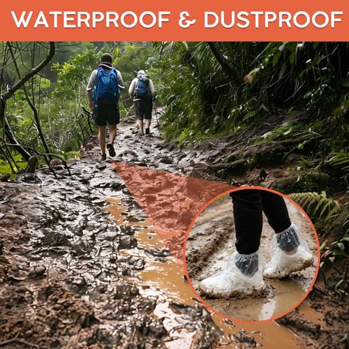 20pcs Shoe Covers for Rain Waterproof Shoe Covers for Men & Women (Clear)