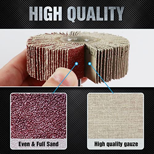 20 Pcs Flap Wheel Sander Set 80 Grit Sanding Wheel