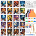 Sherr 140 Pcs 20 Set Pre Drawn Canvas Painting Kit, Halloween Style - style: Halloween Style