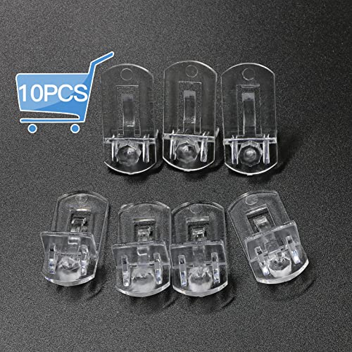 10pcs Locking Shelf Support Pegs, 8mm Shelf Pins Clear Shelf Clips Plastic Shelf Pegs for Shelves, 8mm Peg x 1-3/16" Thick Shelf - size: 8mm Pins