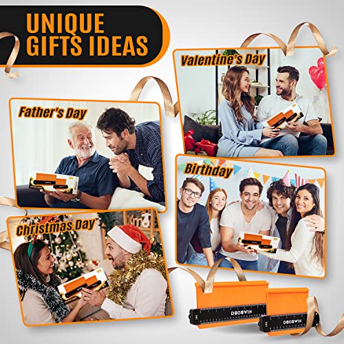 DODOWIN 10+5 Inch Contour Gauge with Lock, Gifts for Men, Dad and Husband - color: Orange-10+5 In.