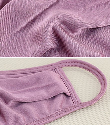 100% Mulberry Silk Lightweight Breathable Face Mouth Mask Cover Sunscreen Wind Against Dust Washed Reusable - color: Black