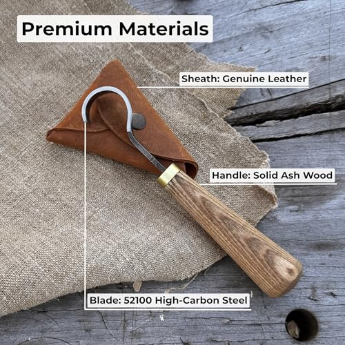 Sharky Spoon Carving Hook Knife 1.2 In (3 cm) Blade