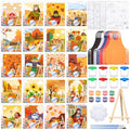 Sherr 140 Pcs 20 Set Pre Drawn Canvas Painting Kit, Autumn - style: Autumn