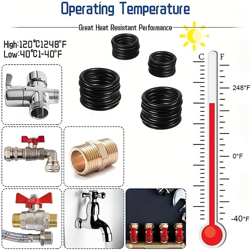 770Pcs O-Ring Assortment Kit 18 Sizes Nitrile Rubber - style: 18 Size/770 Pcs