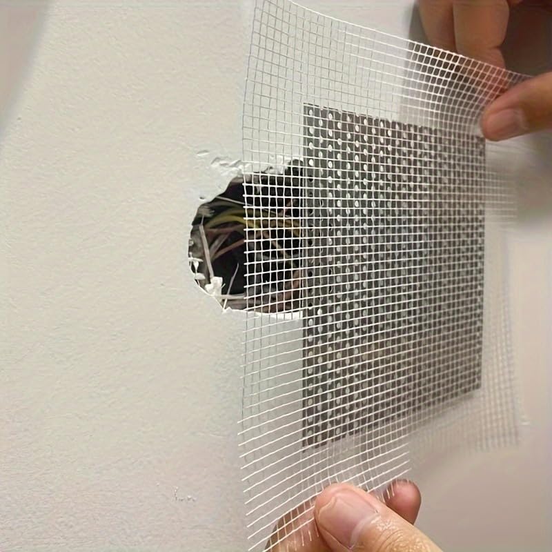 6-Inch Wall Repair Patch, Self-Adhesive Fiber Mesh Foam Board for Drywall Crack Repair, Quick Fix for Ceiling and Wall Holes, Easy DIY Installation Tool