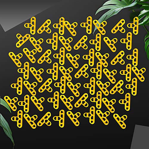 JINYO 3/8 inch 100pcs 10mm Yellow Color Tile Leveling Clips Masonry Paving Spacer Mortar Bricklaying Spacer Thin Ceramic Spacer Kitchen Spacer - color: Yellow