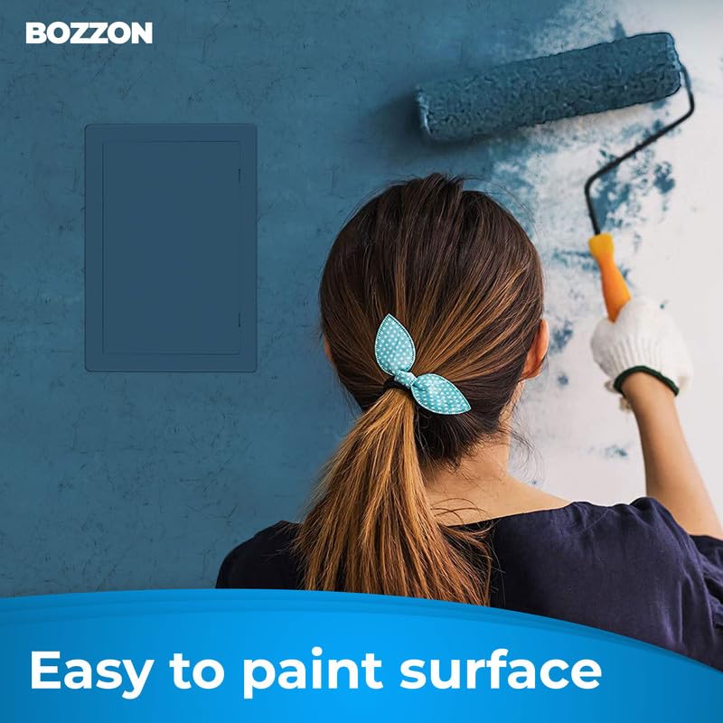 BOZZON Access Panel for Drywall - 6 x 9 in - Wall Hole Cover - Access Door - Plumbing Access Panel for Drywall - Heavy Durable Plastic White - size: 6 x 9