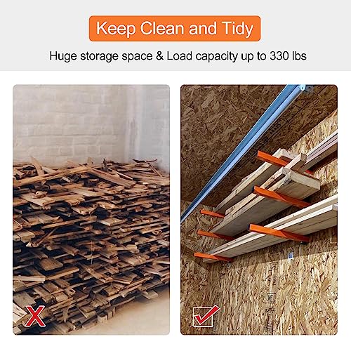 Ultrawall Wall Mount Wood Organizer and Lumber Storage Rack with 3-Level - style: Casual