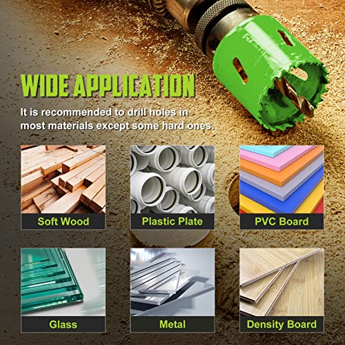Hole Saw Kit, 18-Piece Hole Saw Set, M42 Bi-Metal for Metal - size: Bi-Metal 18Pcs