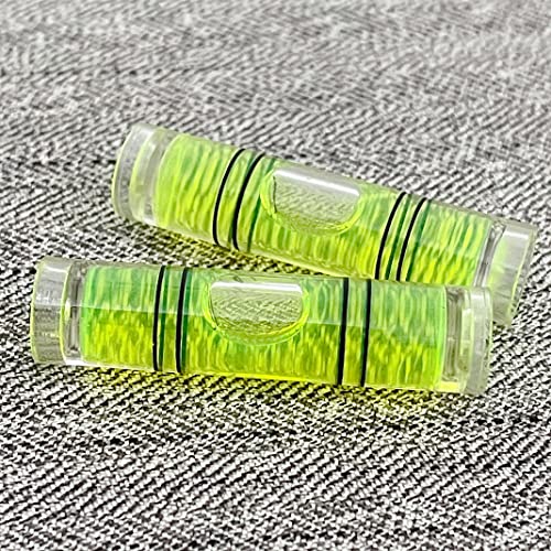 8 Pieces Mini Cylindrical Level Small Horizontal Bubble Levels 9.5x40mm Bubble Spirit Level Measuring Layout Tools