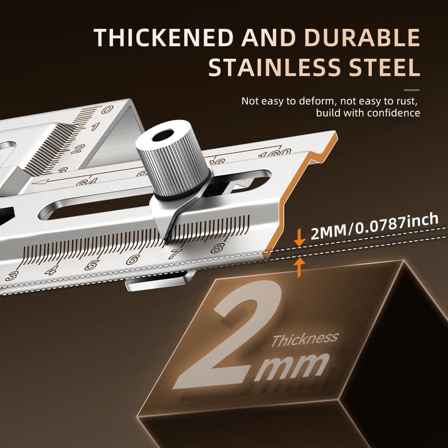 Imbot Cabinet Handle Jig, Drawer Pull Knob Template, Cabinet Hardware Jig - color: Stainless Steel