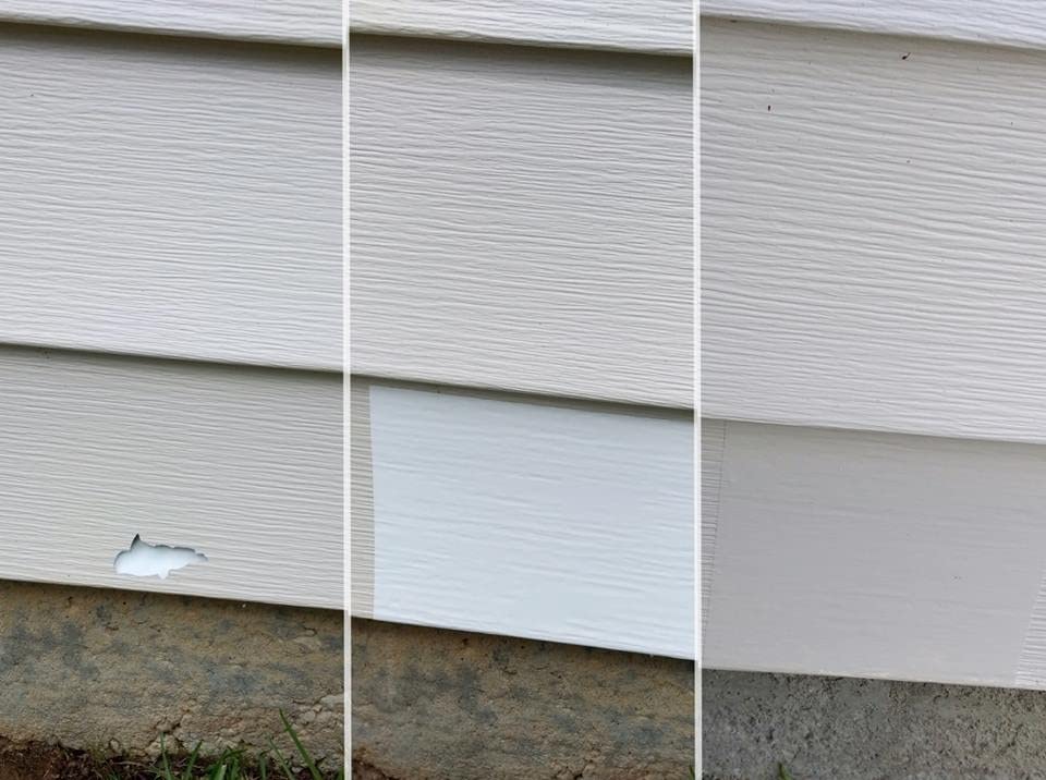 Mendyl Vinyl and Stucco Siding Repair Kit - Cover Any Cracks Holes or Blemishes - White Durable Self-Adhesive Paintable Vinyl Siding Patch Cut to Fit and Cover Any Cracks - 2 Patches (2)