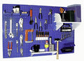 Wall Control 30-WRK-400BUW Standard Workbench Metal Pegboard Tool Organizer,Blue/White - color: Blue/White