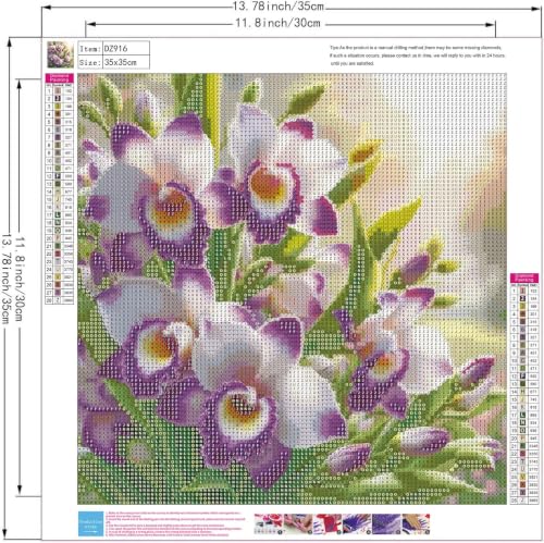 Flower 5D Diamond Art Kits for Adults Beginner,Diamond Dots Paintings Kits - color: DZ916